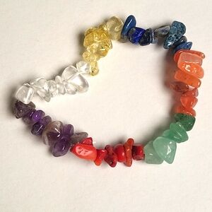 Handmade multi color stone bracelet